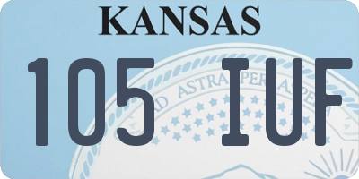 KS license plate 105IUF