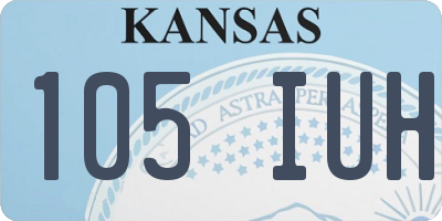 KS license plate 105IUH