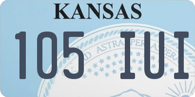 KS license plate 105IUI