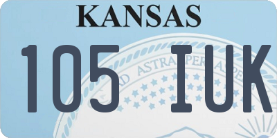 KS license plate 105IUK