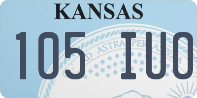 KS license plate 105IUO