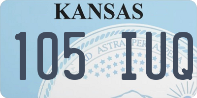 KS license plate 105IUQ