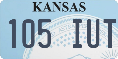KS license plate 105IUT
