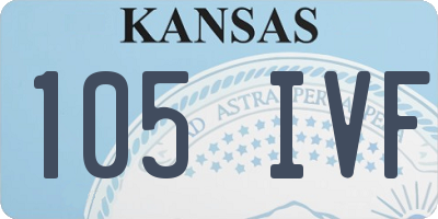 KS license plate 105IVF