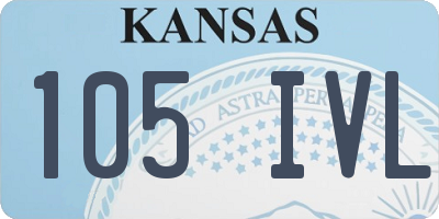 KS license plate 105IVL