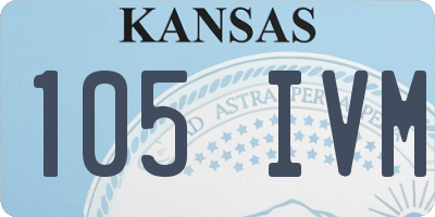 KS license plate 105IVM