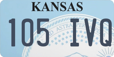 KS license plate 105IVQ