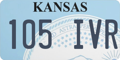 KS license plate 105IVR