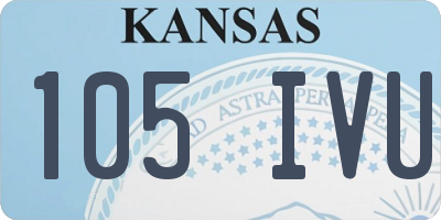 KS license plate 105IVU