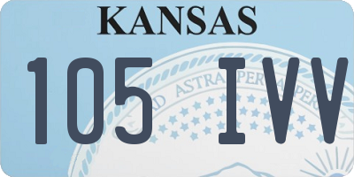 KS license plate 105IVV