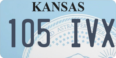 KS license plate 105IVX