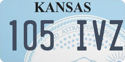 KS license plate 105IVZ