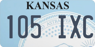 KS license plate 105IXC