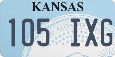 KS license plate 105IXG