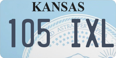KS license plate 105IXL
