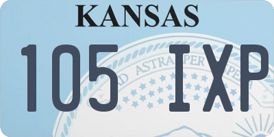 KS license plate 105IXP