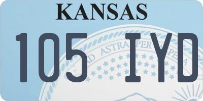 KS license plate 105IYD