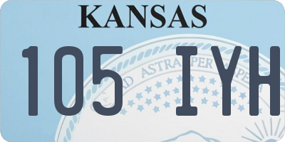 KS license plate 105IYH