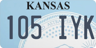 KS license plate 105IYK