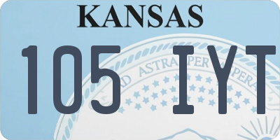 KS license plate 105IYT