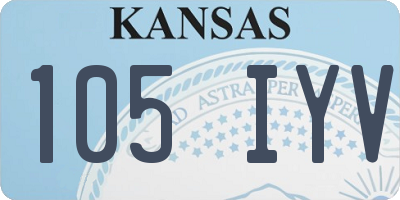 KS license plate 105IYV