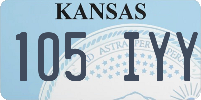 KS license plate 105IYY