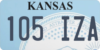 KS license plate 105IZA