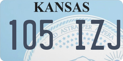 KS license plate 105IZJ