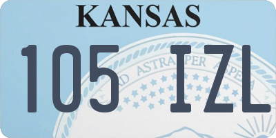 KS license plate 105IZL