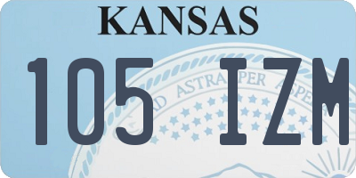KS license plate 105IZM