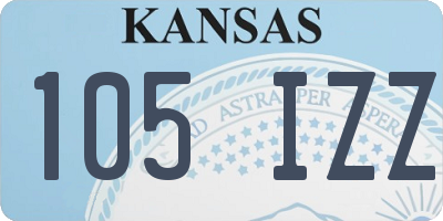 KS license plate 105IZZ
