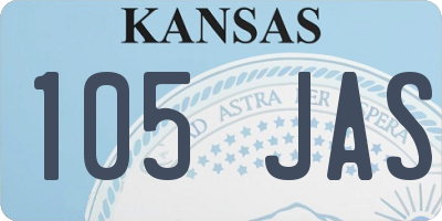 KS license plate 105JAS