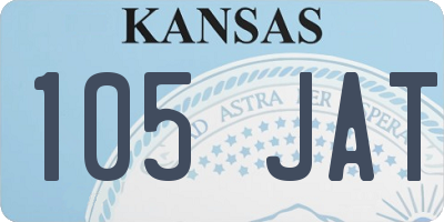 KS license plate 105JAT