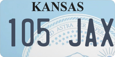 KS license plate 105JAX