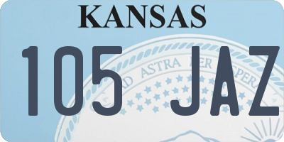 KS license plate 105JAZ