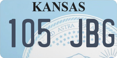 KS license plate 105JBG