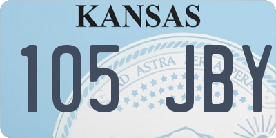 KS license plate 105JBY