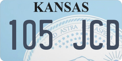 KS license plate 105JCD