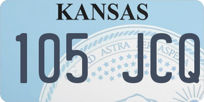 KS license plate 105JCQ