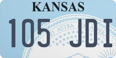 KS license plate 105JDI