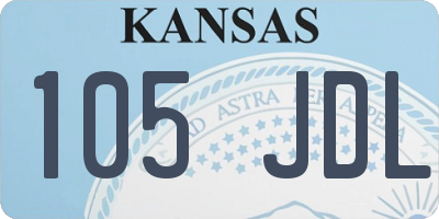 KS license plate 105JDL