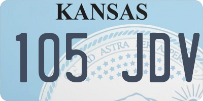 KS license plate 105JDV