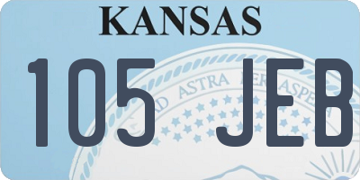 KS license plate 105JEB