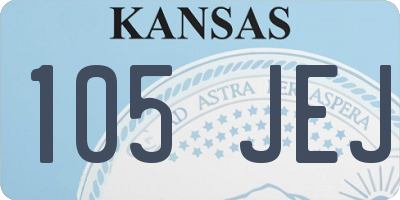 KS license plate 105JEJ