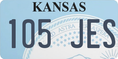 KS license plate 105JES