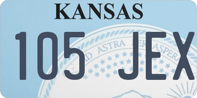 KS license plate 105JEX