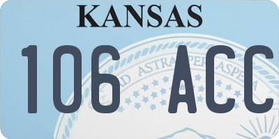 KS license plate 106ACC