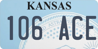 KS license plate 106ACE