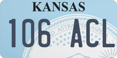 KS license plate 106ACL