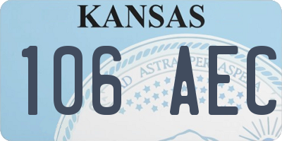 KS license plate 106AEC